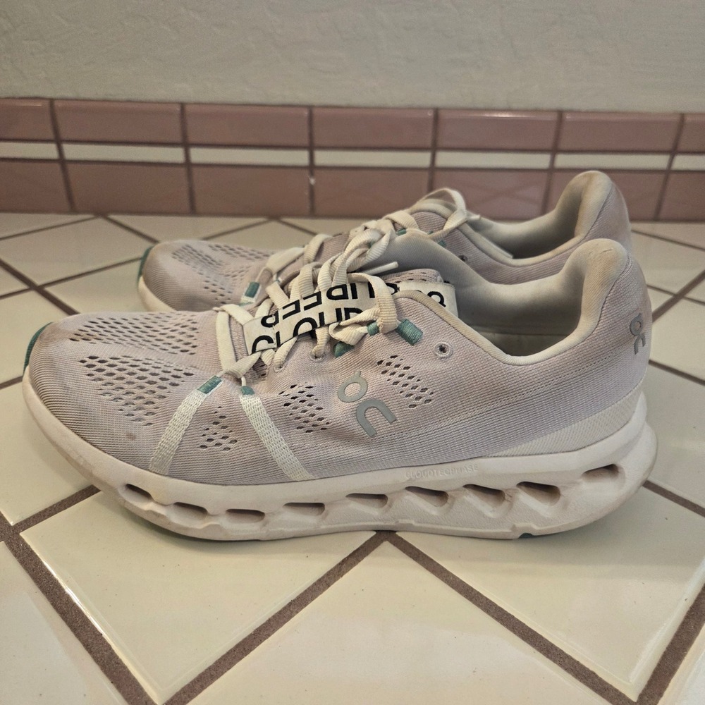 On Running Cloudsurfer Glacier White Womens Running Shoes 3WD10442143 Size 9.5